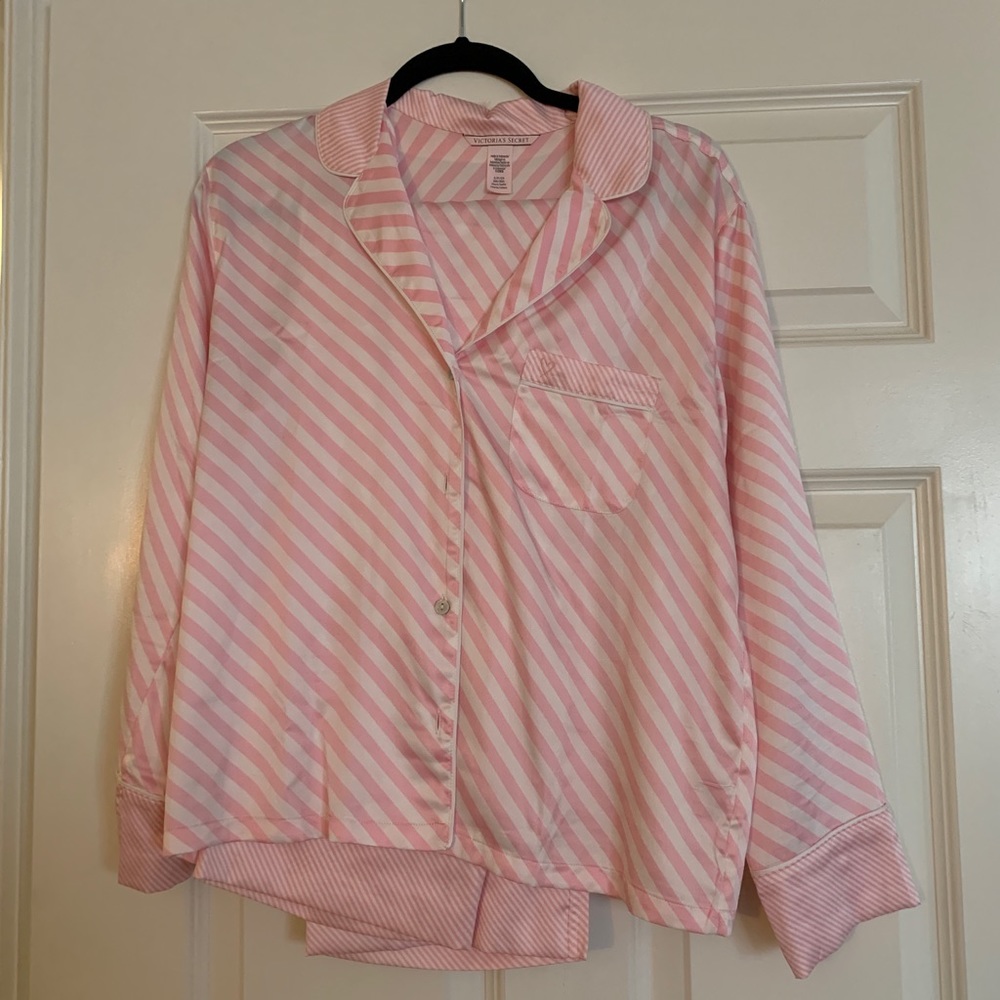 Victoria’s Secret Pink and White Striped Pajamas